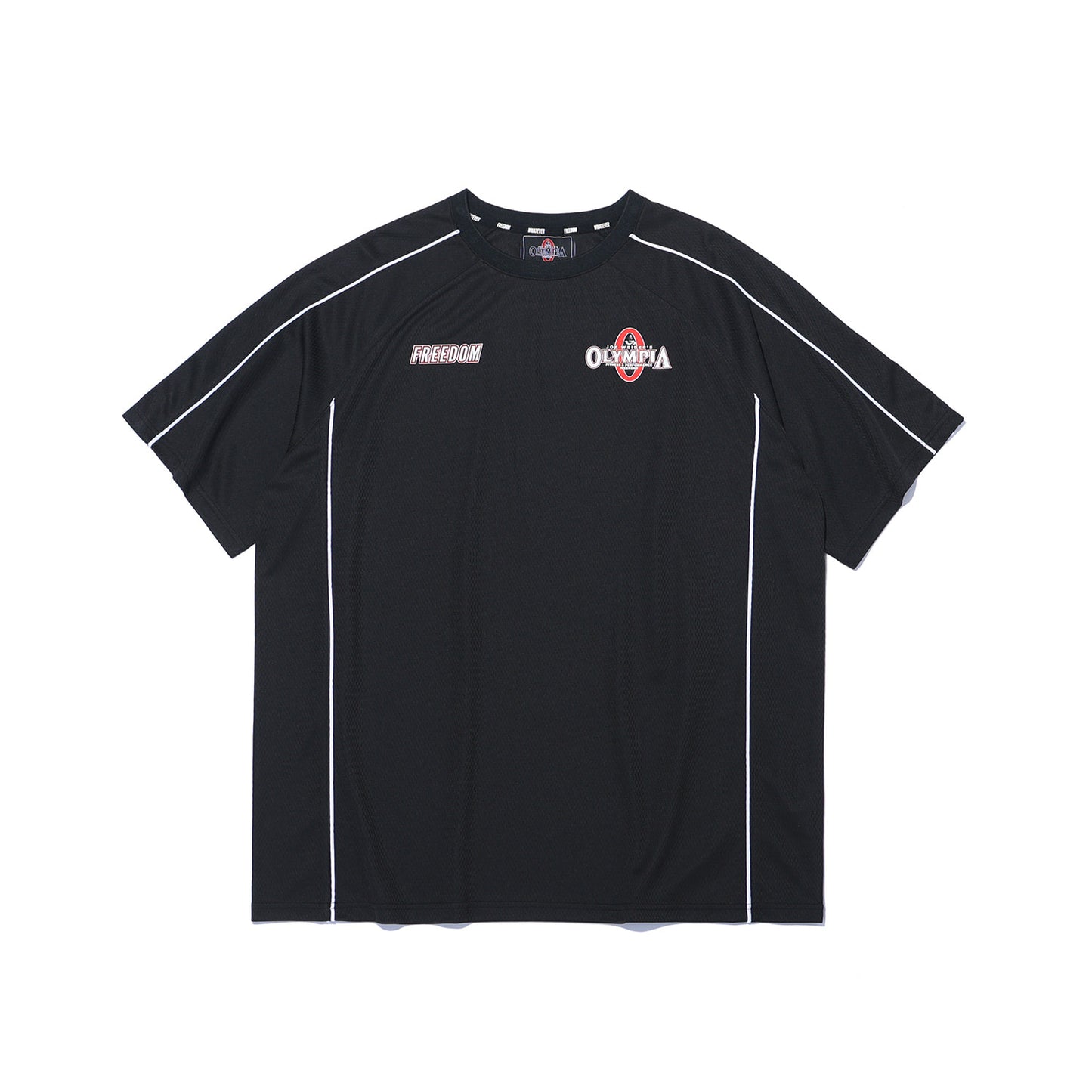 Olympia Panel 流線短袖上衣 黑色 健身訓練服 | Freedom Taiwan 運動服
