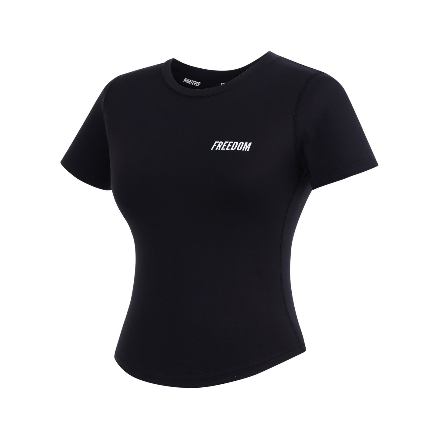 Freedom Essential Curved 短版上衣 黑色 健身訓練服 | Freedom Taiwan 運動服