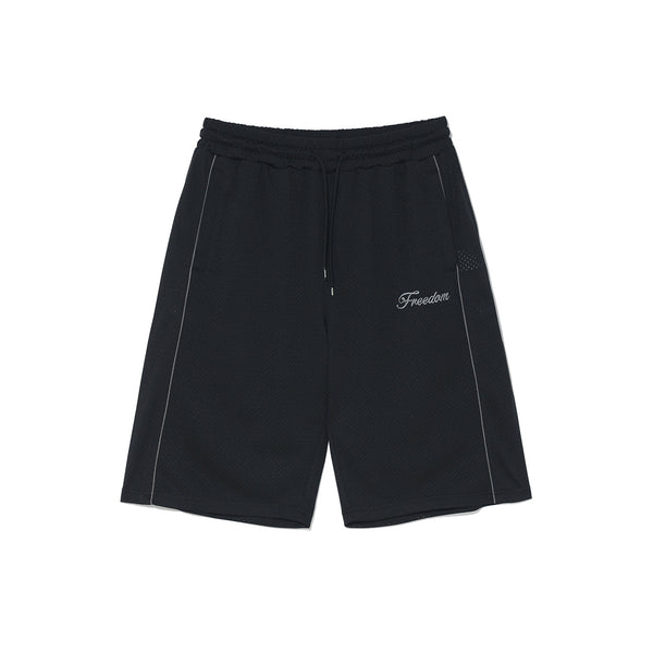Freedom 流線網眼短褲｜黑色