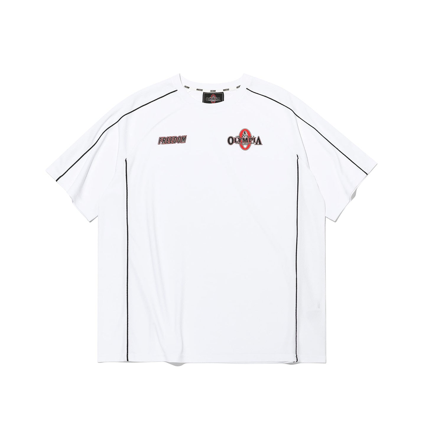 Olympia Panel 流線短袖上衣 白色 健身訓練服 | Freedom Taiwan 運動服