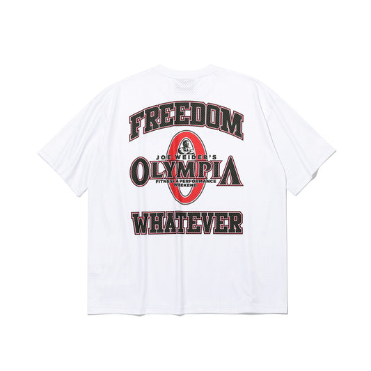 Olympia Small Logo 網眼短袖上衣｜白色