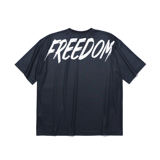 Freedom Mesh 背部 Logo上衣｜黑色