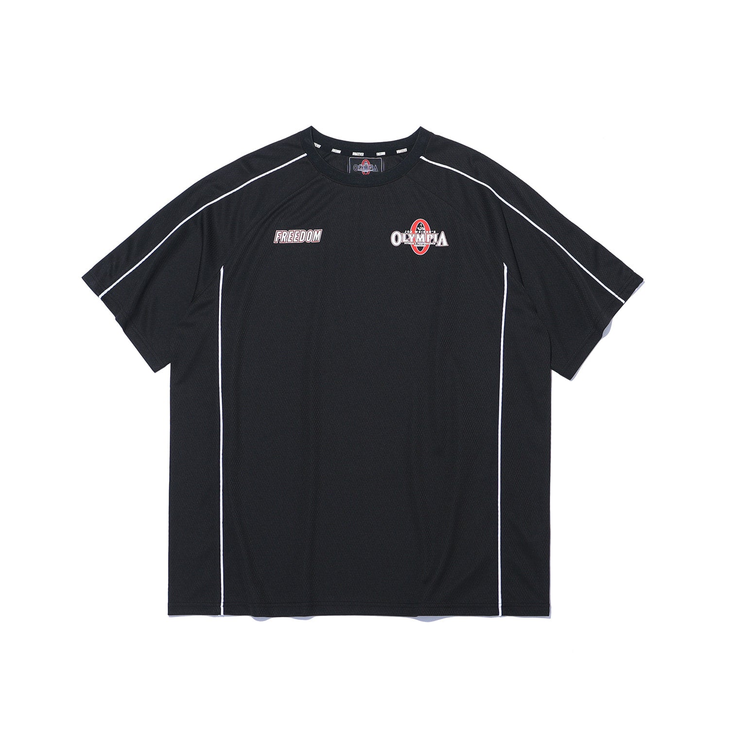 Olympia Panel 流線短袖上衣 黑色 健身訓練服 | Freedom Taiwan 運動服