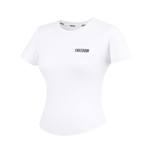 Essential Curved 短版上衣｜白色