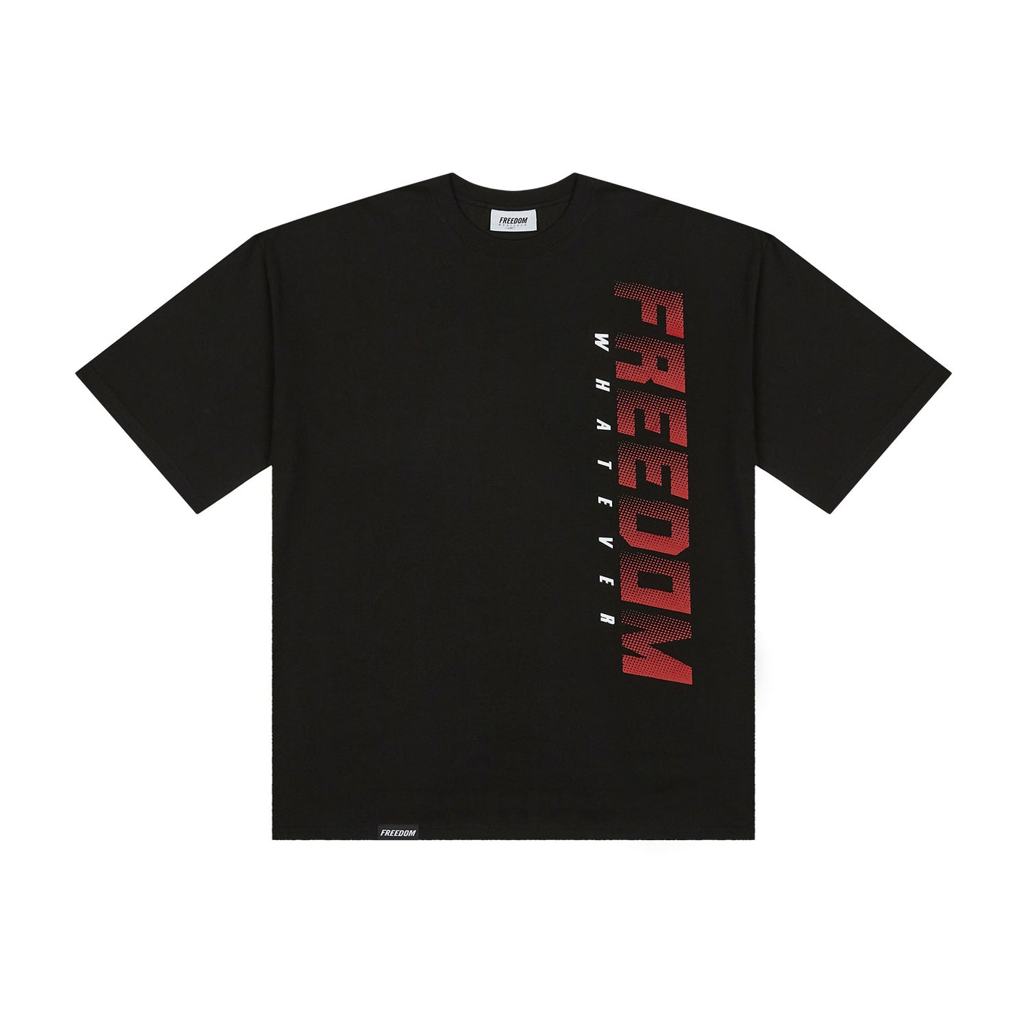 Freedom Side Logo T-Shirt 黑紅撞色 健身訓練服 | Freedom Taiwan 運動服