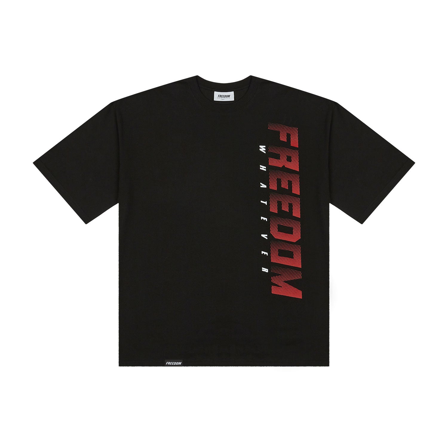 Freedom Side Logo T-Shirt 黑紅撞色 健身訓練服 | Freedom Taiwan 運動服
