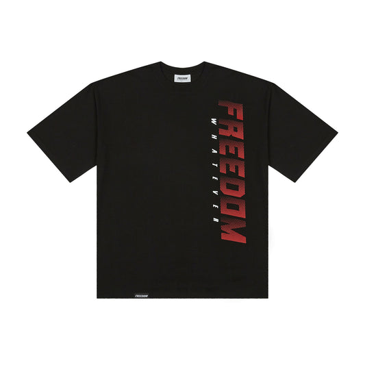 Freedom Side Logo T-Shirt 黑紅撞色 健身訓練服 | Freedom Taiwan 運動服
