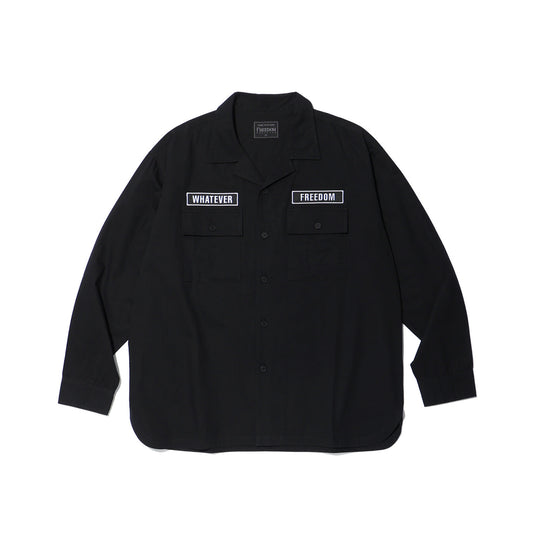 ITO工裝長袖襯衫｜黑色