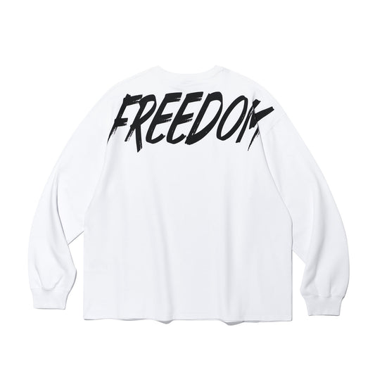 Freedom 背部 Logo 長袖上衣｜白色