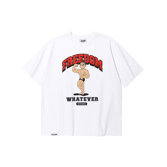 側胸二頭 Posing 短袖上衣｜白色