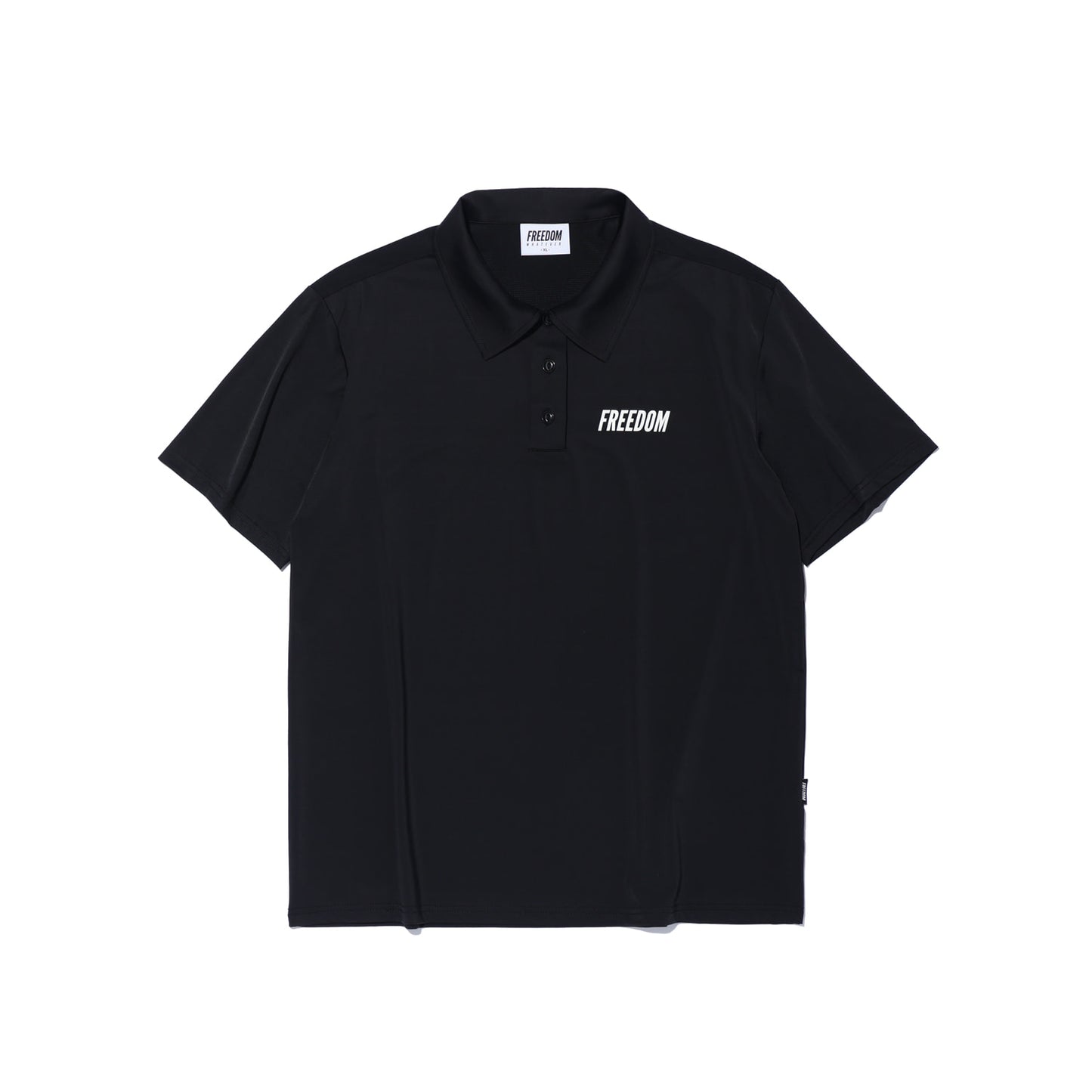 機能領口短袖上衣｜黑色