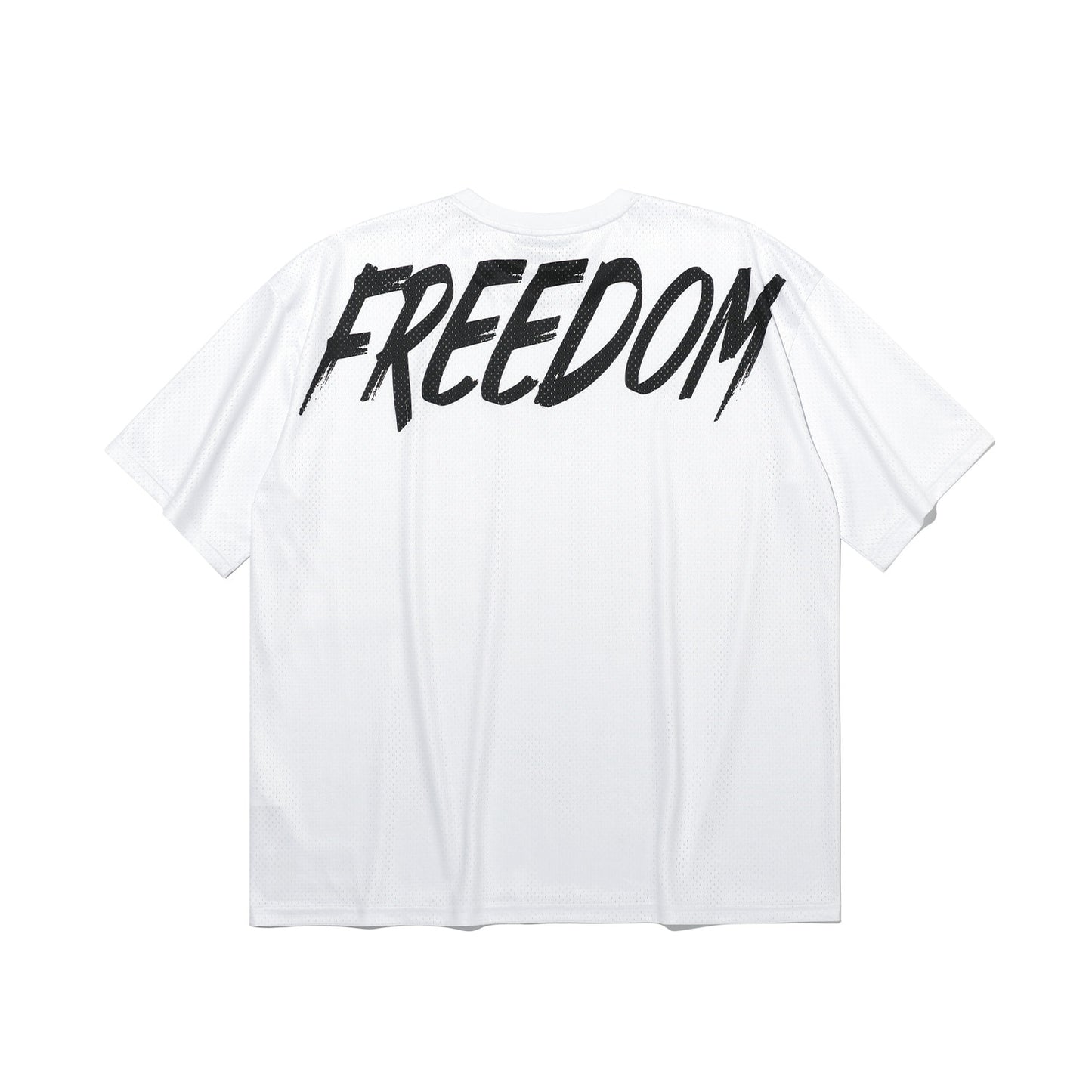 Freedom Mesh 背部 Logo上衣｜白色