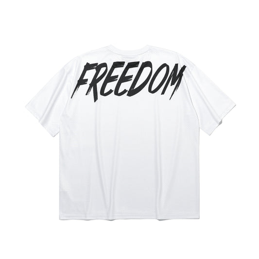 Freedom Mesh 背部 Logo上衣｜白色