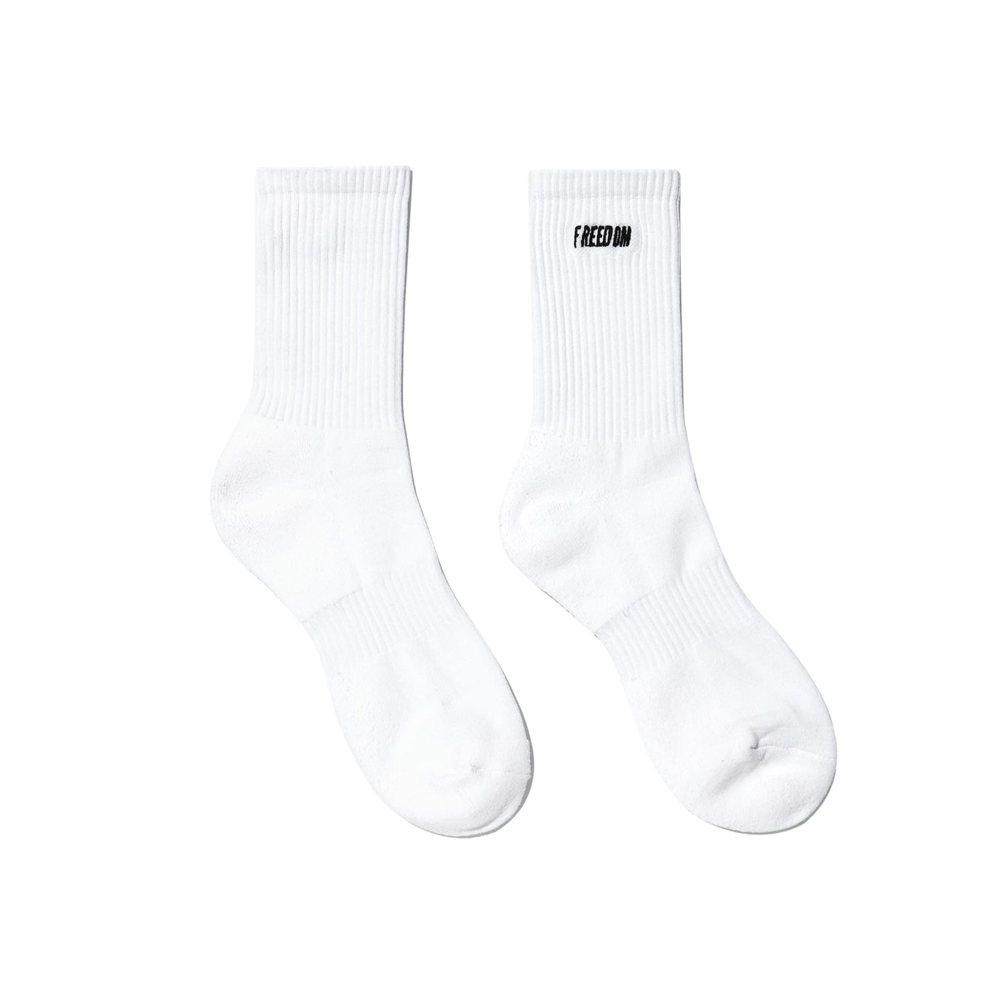 FREEDOM 小標 LOGO 長襪｜白色